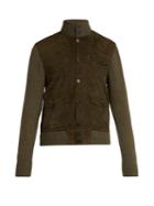 Ralph Lauren Purple Label Cashmere And Suede Single-breasted Military Jacket