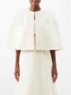 Toteme - Cotton-blend Voile Cape - Womens - Cream