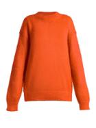 Matchesfashion.com Prada - Oversized Mohair Blend Sweater - Womens - Orange