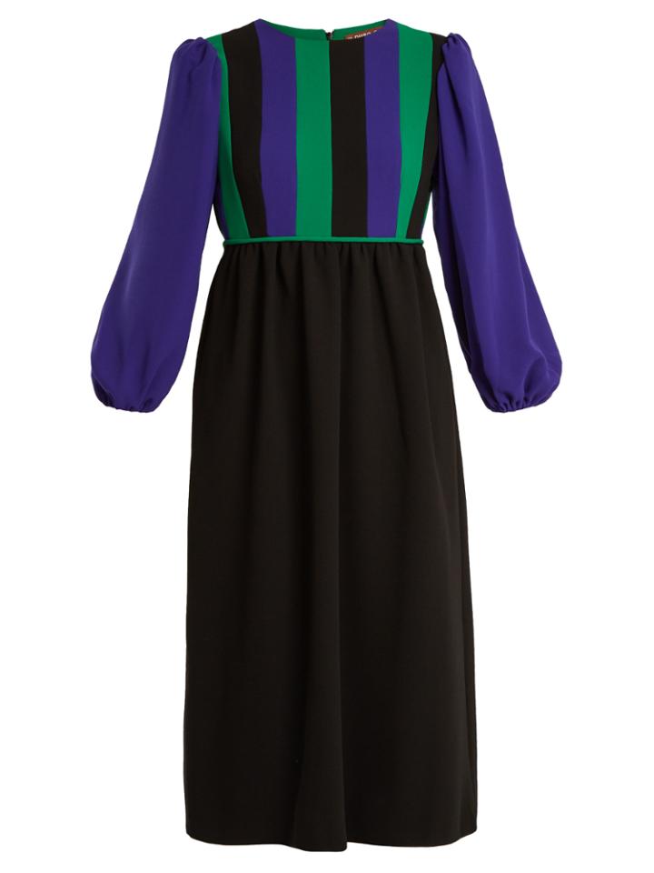 Duro Olowu Balloon-sleeve Silk-blend Crepe Dress