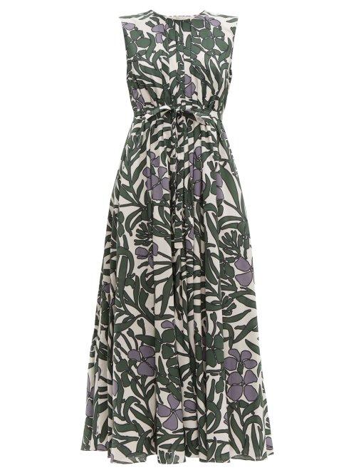 Matchesfashion.com S Max Mara - Murcia Dress - Womens - Green Multi