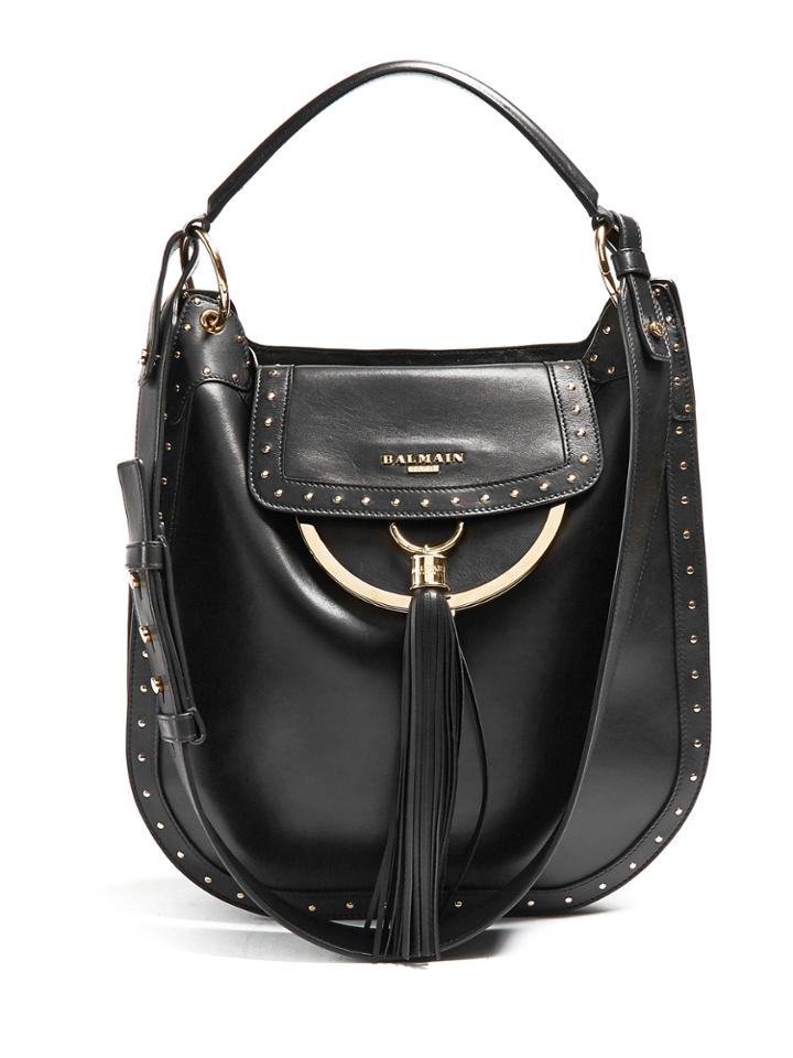 Balmain Domaine 33 Leather Shoulder Bag