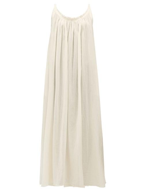 Matchesfashion.com Loup Charmant - Scoop Back Cotton Gauze Maxi Dress - Womens - Ivory