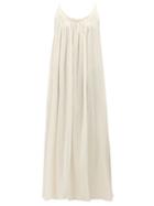 Matchesfashion.com Loup Charmant - Scoop Back Cotton Gauze Maxi Dress - Womens - Ivory