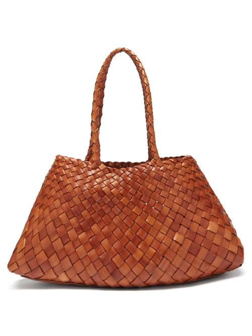 Dragon Diffusion - Santa Croce Large Woven-leather Tote Bag - Womens - Tan