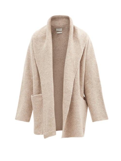 Matchesfashion.com Lauren Manoogian - Shawl-collar Felt Cardigan - Womens - Light Beige