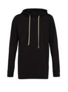 Matchesfashion.com Rick Owens - Longline Cotton Hooded Sweatshirt - Mens - Black