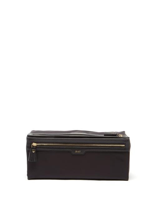 Matchesfashion.com Anya Hindmarch - Night And Day Expandable Recycled-fibre Wash Bag - Womens - Black