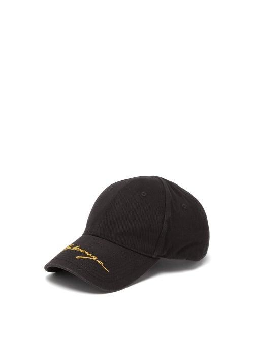 Matchesfashion.com Balenciaga - Logo Cotton Baseball Cap - Mens - Black