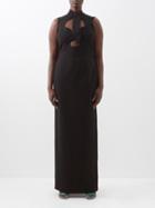 Roksanda - Kamaria Cutout Crepe Gown - Womens - Black