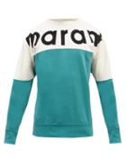 Isabel Marant - Howley Logo-print Cotton-blend Jersey Sweatshirt - Mens - Green Multi