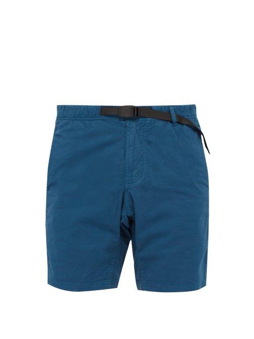 Matchesfashion.com Gramicci - Belted Stretch Cotton Twill Shorts - Mens - Blue