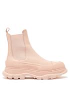 Alexander Mcqueen - Tread Slick Leather Chelsea Boots - Womens - Pink