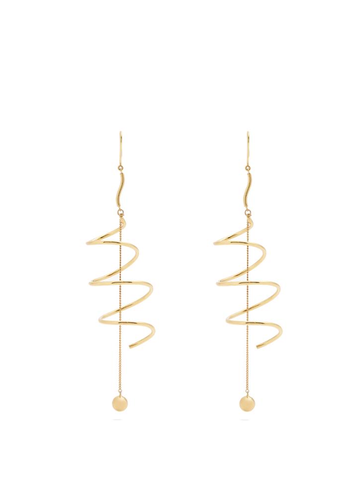 Ellery Solitude Pendant-drop Gold-plated Earrings