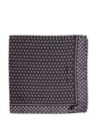 Matchesfashion.com Dunhill - Paisley Print Silk Pocket Square - Mens - Grey