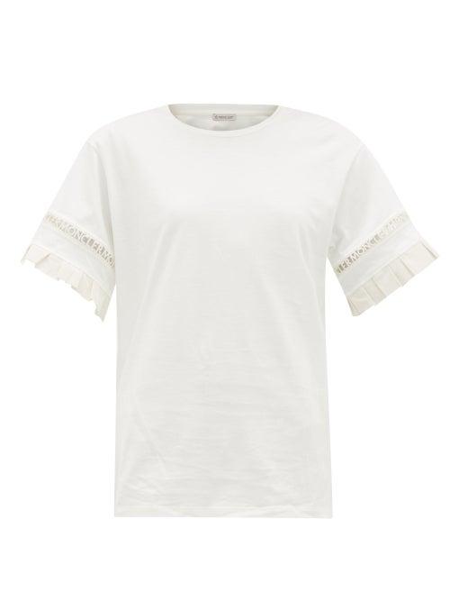 Matchesfashion.com Moncler - Logo-trimmed Cotton-jersey T-shirt - Womens - White