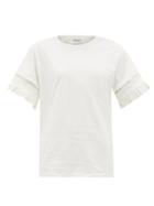 Matchesfashion.com Moncler - Logo-trimmed Cotton-jersey T-shirt - Womens - White