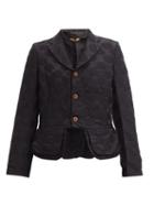 Comme Des Garons Comme Des Garons - Single-breasted Polka-dot Jacquard Suit Jacket - Womens - Black