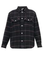 Matchesfashion.com Isabel Marant - Fesleyhi Windowpane-check Felted-flannel Shirt - Mens - Black