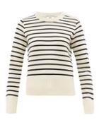 Matchesfashion.com Ami - Breton Stripe Wool Sweater - Womens - White Multi
