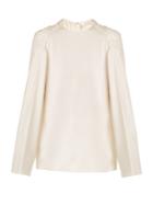 The Row Terha Round-neck Silk-satin Top