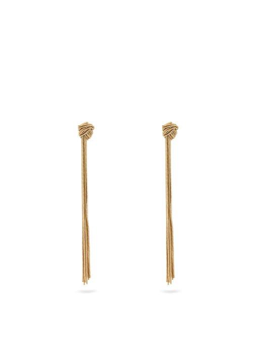 Matchesfashion.com Rosantica By Michela Panero - Coscienza Chain Knot Earrings - Womens - Gold