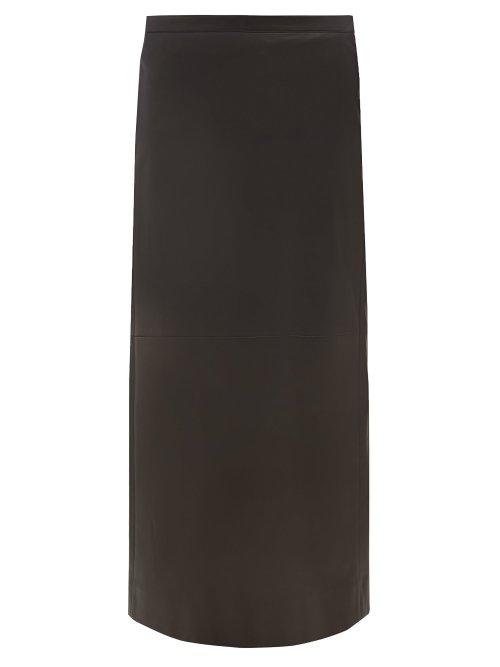 Matchesfashion.com Valentino - Leather Pencil Skirt - Womens - Black