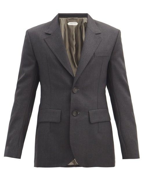 Matchesfashion.com Namacheko - Corcoran Wool Single-breasted Jacket - Mens - Dark Grey