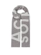 Matchesfashion.com Acne Studios - Toronty Intarsia Wool Blend Scarf - Womens - Grey