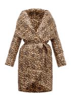 Matchesfashion.com Norma Kamali - Shawl-lapel Leopard-print Technical-shell Coat - Womens - Leopard