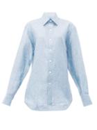 Matchesfashion.com Emma Willis - Linen Shirt - Womens - Light Blue