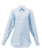 Matchesfashion.com Emma Willis - Linen Shirt - Womens - Light Blue