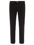 Matchesfashion.com Alexander Mcqueen - Logo Embroidered Slim Leg Jeans - Mens - Black