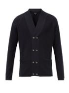 Giorgio Armani - Double-breasted Wool Cardigan - Mens - Dark Navy