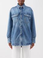 Armarium - Liam Oversized Denim Overshirt - Womens - Mid Blue