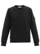 Matchesfashion.com Stone Island - Logo-patch Cotton-jersey Sweatshirt - Mens - Black
