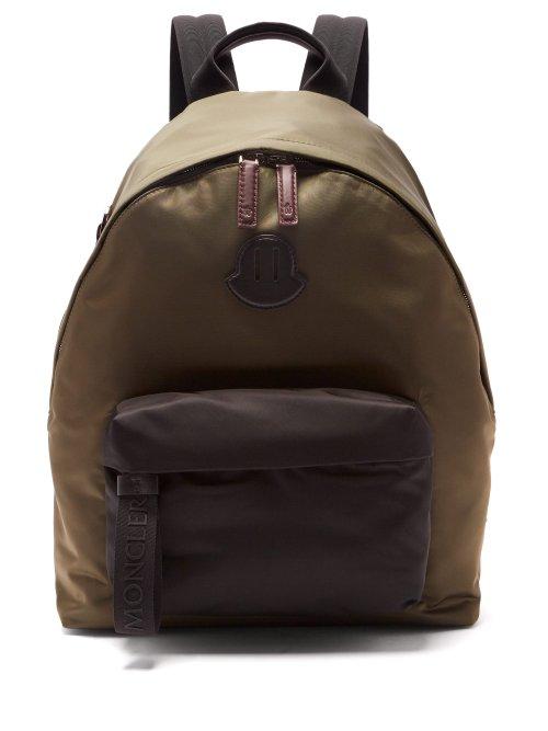 Matchesfashion.com Moncler - Contrast Pocket Nylon Backpack - Mens - Khaki