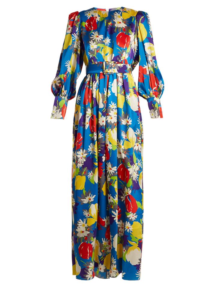Duro Olowu Floral-print Silk-satin Dress