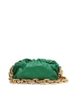 Matchesfashion.com Bottega Veneta - The Chain Pouch Leather Clutch Bag - Womens - Green Gold