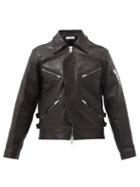 Our Legacy - Demon Butterfly-appliqu Leather Jacket - Mens - Black