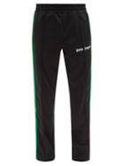 Mens Rtw Palm Angels - Exodus Logo-print Stripe Jersey Track Pants - Mens - Black Multi