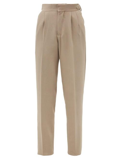 Matchesfashion.com Umit Benan B+ - High-rise Wool-blend Trousers - Womens - Grey Multi