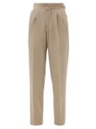 Matchesfashion.com Umit Benan B+ - High-rise Wool-blend Trousers - Womens - Grey Multi