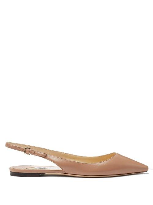 Matchesfashion.com Jimmy Choo - Erin Slingback Leather Pumps - Womens - Nude