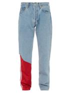 Matchesfashion.com Vetements - X Levi's Nylon Panel Straight Leg Jeans - Mens - Blue