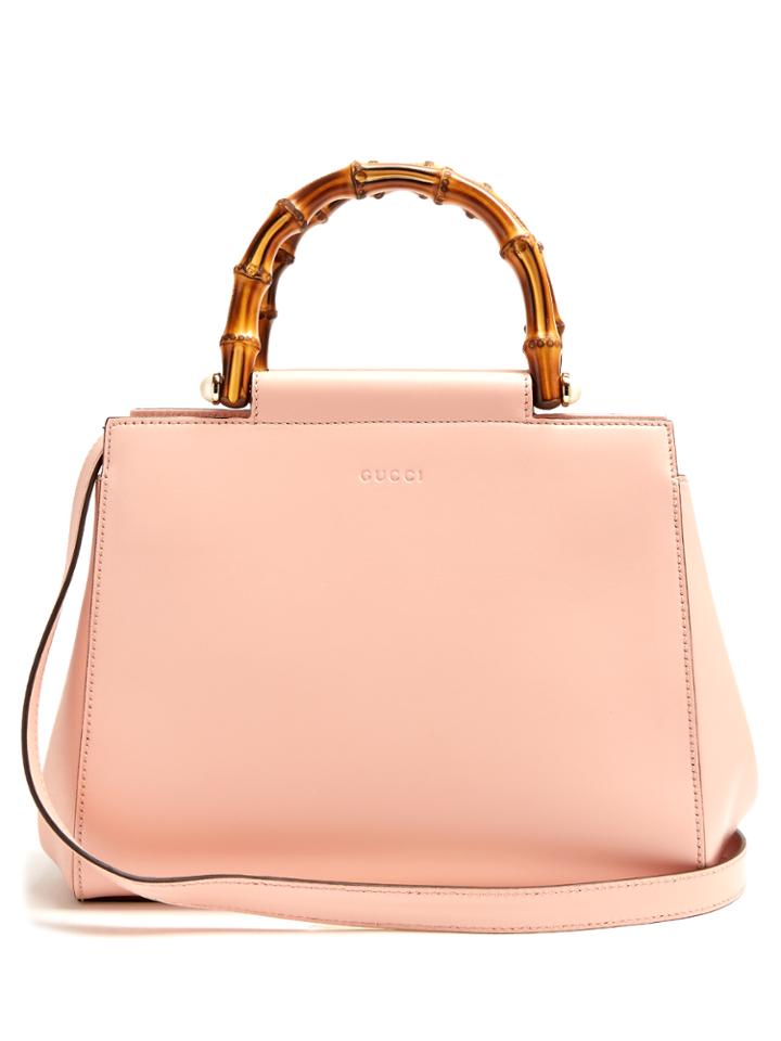 Gucci Angel Bamboo-handle Small Leather Tote
