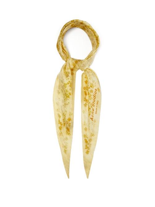 Matchesfashion.com Acne Studios - Valary Silk Scarf - Womens - Yellow