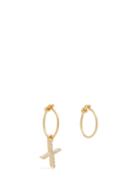 Matchesfashion.com Theodora Warre - Crystal Alphabet Gold Plated Hoop Earrings - Womens - Gold