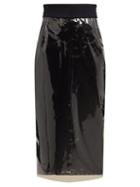 Matchesfashion.com No. 21 - High Rise Lace & Pvc Pencil Skirt - Womens - Black