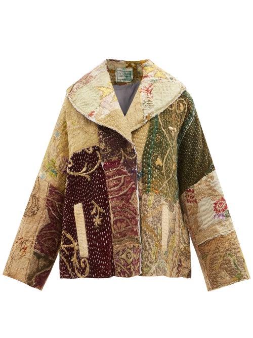 By Walid - Malika 17 & 18th-century Silk And Velvet Jacket - Womens - Light Multi